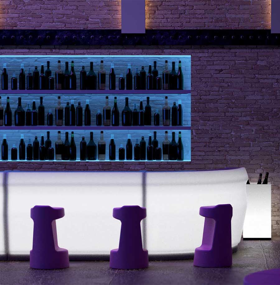 bancone bar zanzibar illuminabile plastica arredo bar lounge puglia